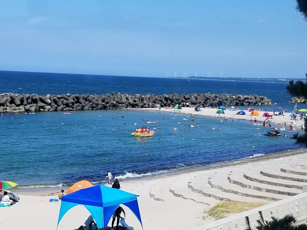 7月21日皆生温泉海水浴場の様子